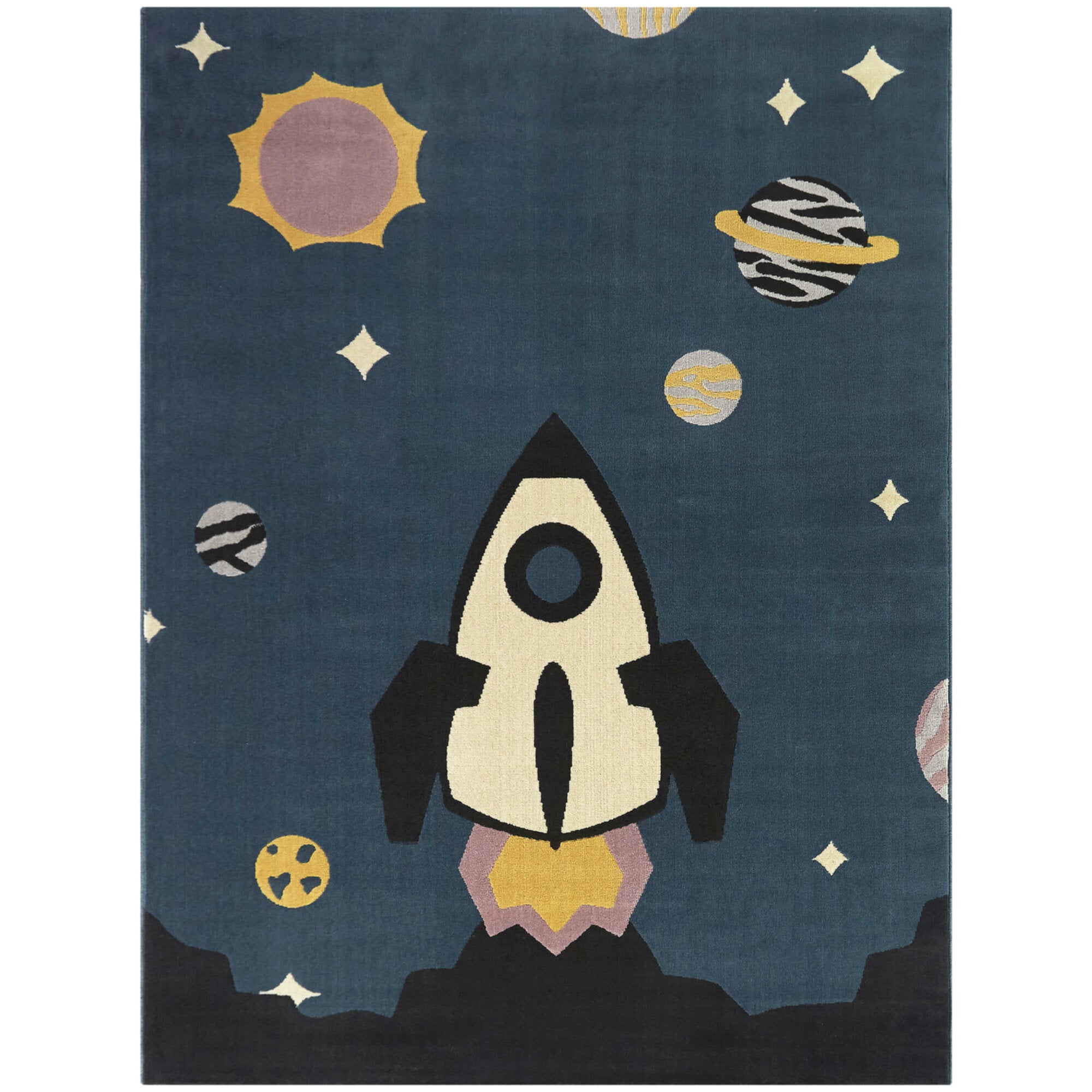 Launch Pad Rug Balta Mod-Tod Aldrin Kids Space Launch Area Rug 4'4
