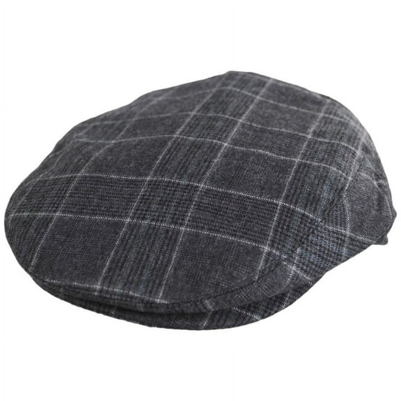 Aldwych Wool Glenplaid Ivy Cap - S  - Charcoal