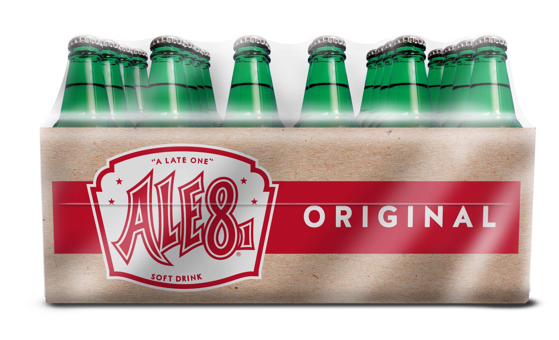 Ale-8-One Ginger Ale Green Glass Soda Pop, 12 Fl Oz, 24 Pack Bottles - image 1 of 2