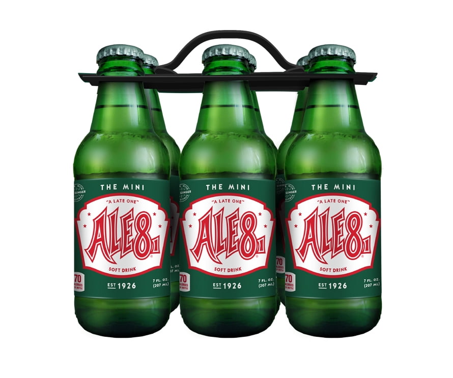 Ale-8-One Original Ginger Ale Mini Soda Pop, 7 fl oz, 6 Pack