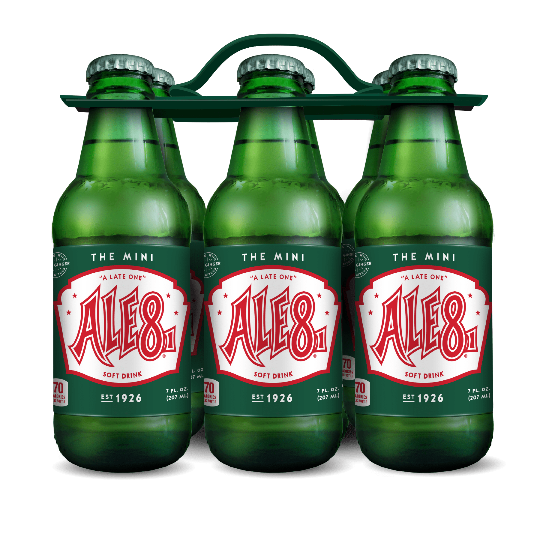 Ale8One Original Ginger Ale Mini Soda Pop, 7 fl oz, 6 Pack