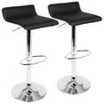 thumbnail image 1 of Ale Contemporary Adjustable Barstool In Black Pu Leather - Set Of 2, 1 of 12