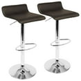 thumbnail image 1 of Ale Contemporary Adjustable Barstool In Brown Pu Leather - Set Of 2, 1 of 10