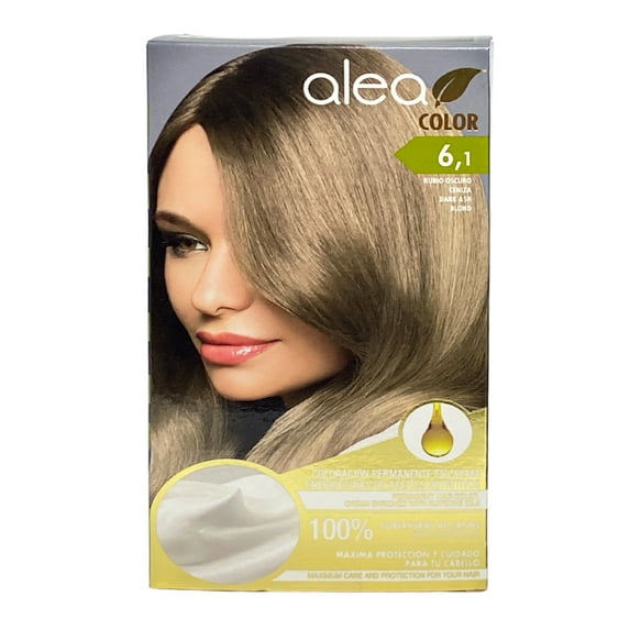 Alea Color Permanent Hair Color Cream Enriched With Nutritive Oils 100% Gray Coverage 6,1 Dark Ash Blond