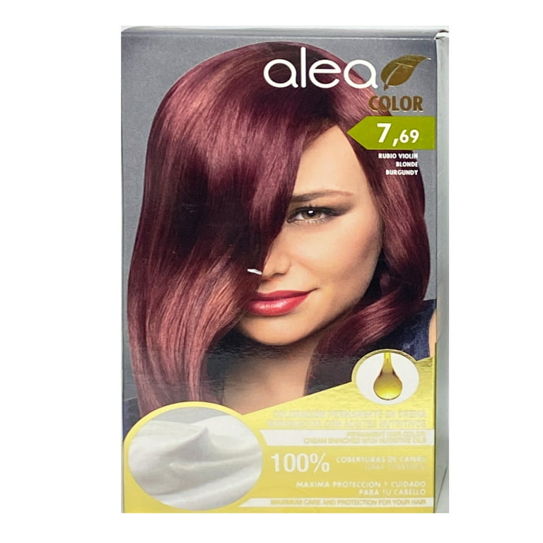 Alea Color Permanent Hair Color Cream Enriched With Nutritive Oils 100 Gray Coverage 7 69 Chestnut Brown