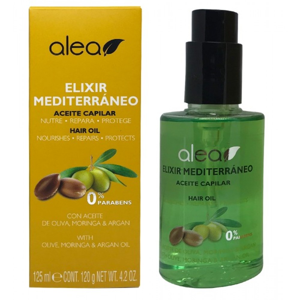 Alea Elixir Mediterraneo Olive Moringa And Argan Oil Hair Oil 4.2oz - image 1 of 3
