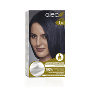 Alea Permanent Hair Color Cream Kit #1.88 Intense Blue Black - Negro Azul Intenso | Enriched with Nutritive Oils 100% Gray Cover