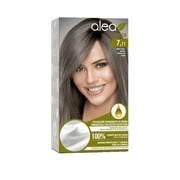 Alea Permanent Hair Color Cream Kit #7.11 Intense Ash Blond - Rubio Ceniza Intenso | Enriched with Nutritive Oils 100% Gray Cover