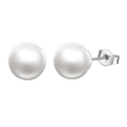 thumbnail image 1 of Aleasha 10mm Faux Pearl Stud Earrings Stainless Steel Round Pearl Earring Fashion Jewelry Valentine Day Gift, 1 of 5
