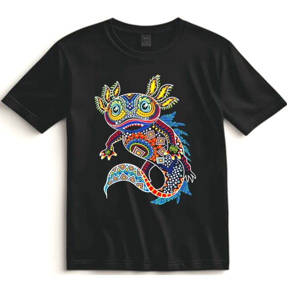 Alebrije Axolotl Shirt Mexican Folk Art Graphic Tee Gift for Fantasy Animal Fans