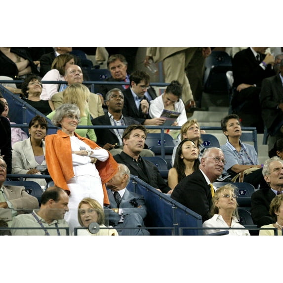 Alec Baldwin, Nicole Seidel Inside For U.S. Open Tennis Tournament, Arthur Ashe Stadium, Flushing, Ny, September 01, 2005. Photo By Rob RichEverett Collection Celebrity (20 x 16)