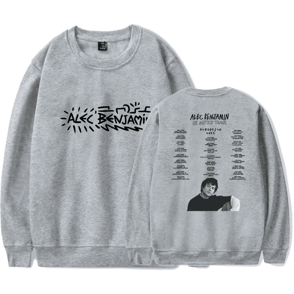Alec Benjamin 2025 Tour Crewneck Sweatshirt Merch Casual Sweatshirt Unisex Clothing