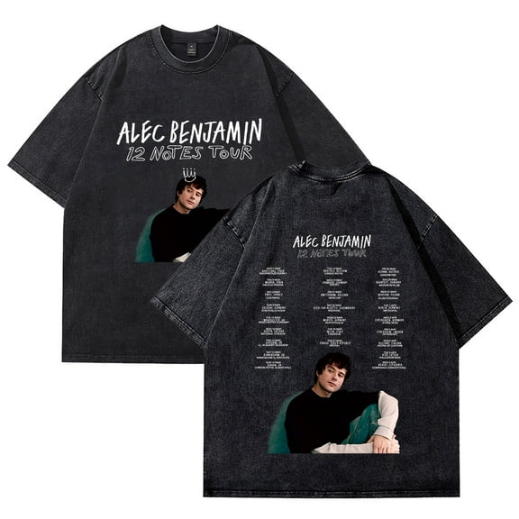 Alec Benjamin Cotton T-shirt, round neck short-sleeved T-shirt, neutral street wear, fashion casual wear for men and women