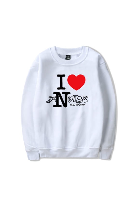 Alec Benjamin Merch Sportswear, popular singer, long sleeved casual round neck pullover