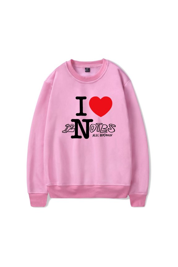 Alec Benjamin Merch Sportswear, popular singer, long sleeved casual round neck pullover