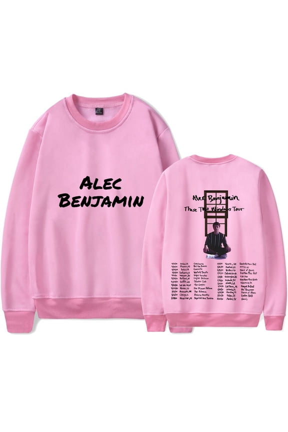 Alec Benjamin Merch Sportswear retro long sleeved casual round neck pullover