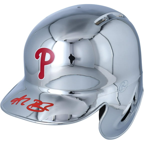 Alec Bohm Philadelphia Phillies Autographed Chrome Mini Batting Helmet - Fanatics Authentic Certified