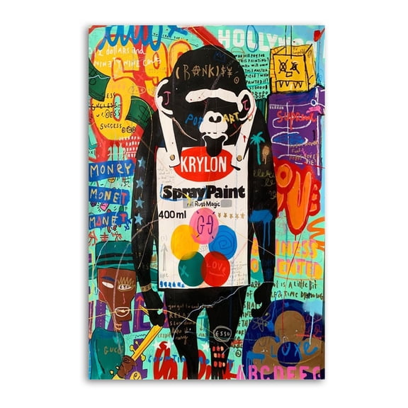 Alec-Monopols Old World Monkeys Art Poster Canvas Painting Decor Wall Print Photo Gifts Home Modern Decorative Posters 16x24inch(40x60cm)