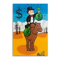 Alec Monopolys $ Bags on Camel Home Decor Poster Wall Art Hanging Picture Print Bedroom Decorative Painting Posters Room Aesthetic 12x18inch(30x45cm)