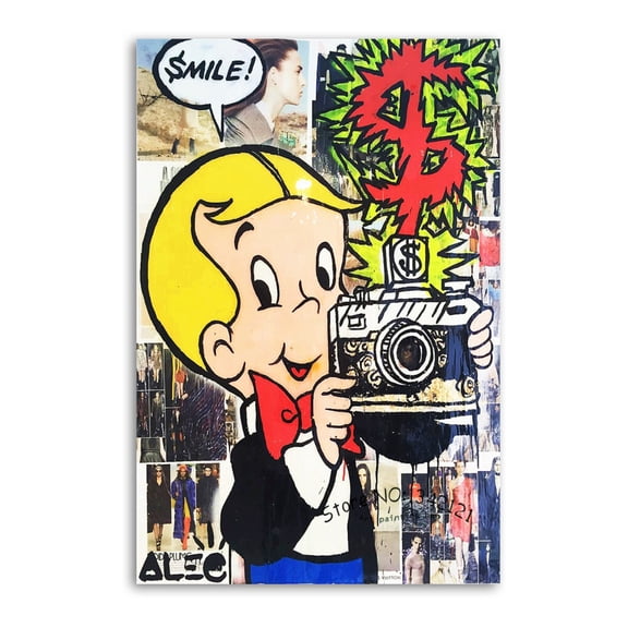 Alec-Monopolys Richie Camera Photo Painting On Canvas Wall Art Poster Scroll Picture Print Living Room Walls Decor Home Posters 16x24inch(40x60cm)