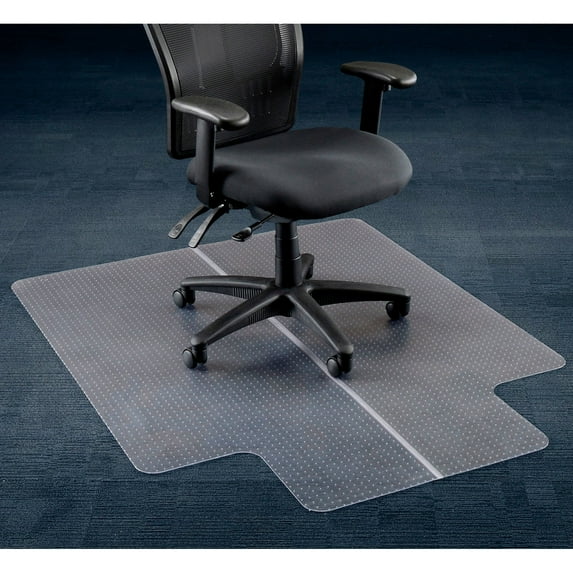 46"W x 60"L Office Chair Mat w/ 25" x 12" Lip for Carpeted Floor