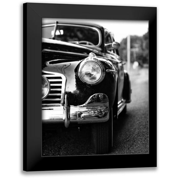 Aledanda 12x14 Black Modern Framed Museum Art Print Titled - Classic Car II Crop