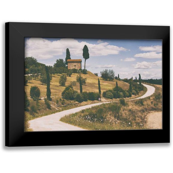 Aledanda 14x11 Black Modern Framed Museum Art Print Titled - Strada Bianca I