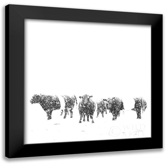 Aledanda 15x15 Black Modern Framed Museum Art Print Titled - Oreos and Milk II Sq