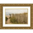 thumbnail image 1 of Aledanda 18x13 Gold Ornate Wood Framed with Double Matting Museum Art Print Titled - Along the Fence II, 1 of 4