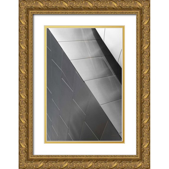 Aledanda 23x32 Gold Ornate Wood Framed with Double Matting Museum Art Print Titled - Skyscraper VI