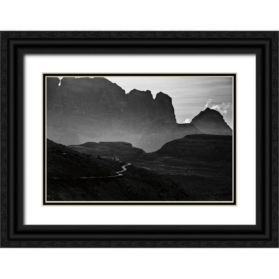 Aledanda 24x17 Black Ornate Wood Framed with Double Matting Museum Art Print Titled - Dolomiti I