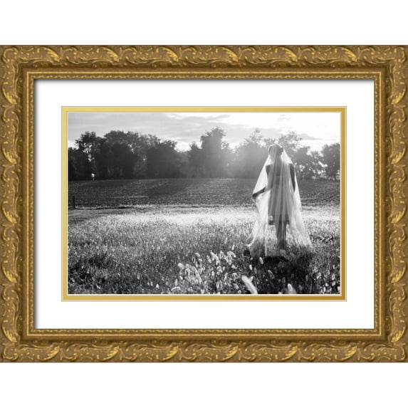 Aledanda 24x17 Gold Ornate Wood Framed with Double Matting Museum Art Print Titled - Dressing Up