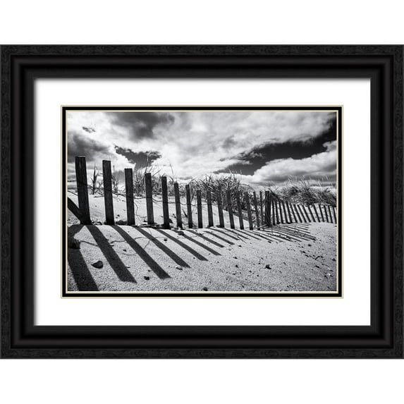 Aledanda 32x23 Black Ornate Wood Framed with Double Matting Museum Art Print Titled - Nantucket Shadows