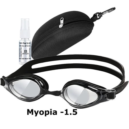 Aleefa Black Anti Fog Swimming Sport Goggles, 1 Count