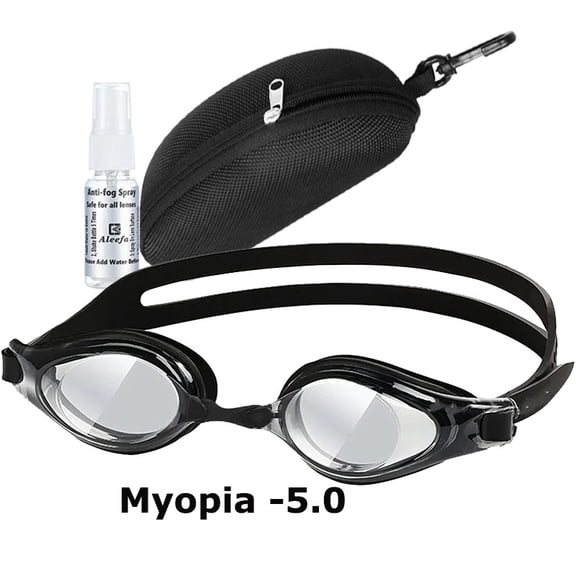Aleefa Black Anti Fog Swimming Sport Goggles, 1 Count