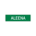 thumbnail image 1 of Aleena Girls Children Name Letter Printed Plaque Decoration Novelty Label Indoor Outdoor Unique Wall Unique Aluminum Metal Sign 4"x13.5", 1 of 1