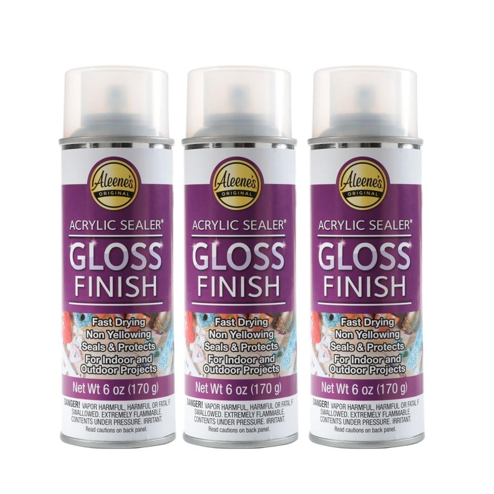 Aleene's 6 oz Spray Acrylic Sealer, Clear Gloss, 3 Pack