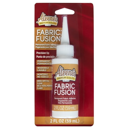 Aleene's Fabric Fusion Needlenose 2 fl oz, Dries Clear, Permanent Adhesive Glue 0.19 lb. Dries in 30 Minutes