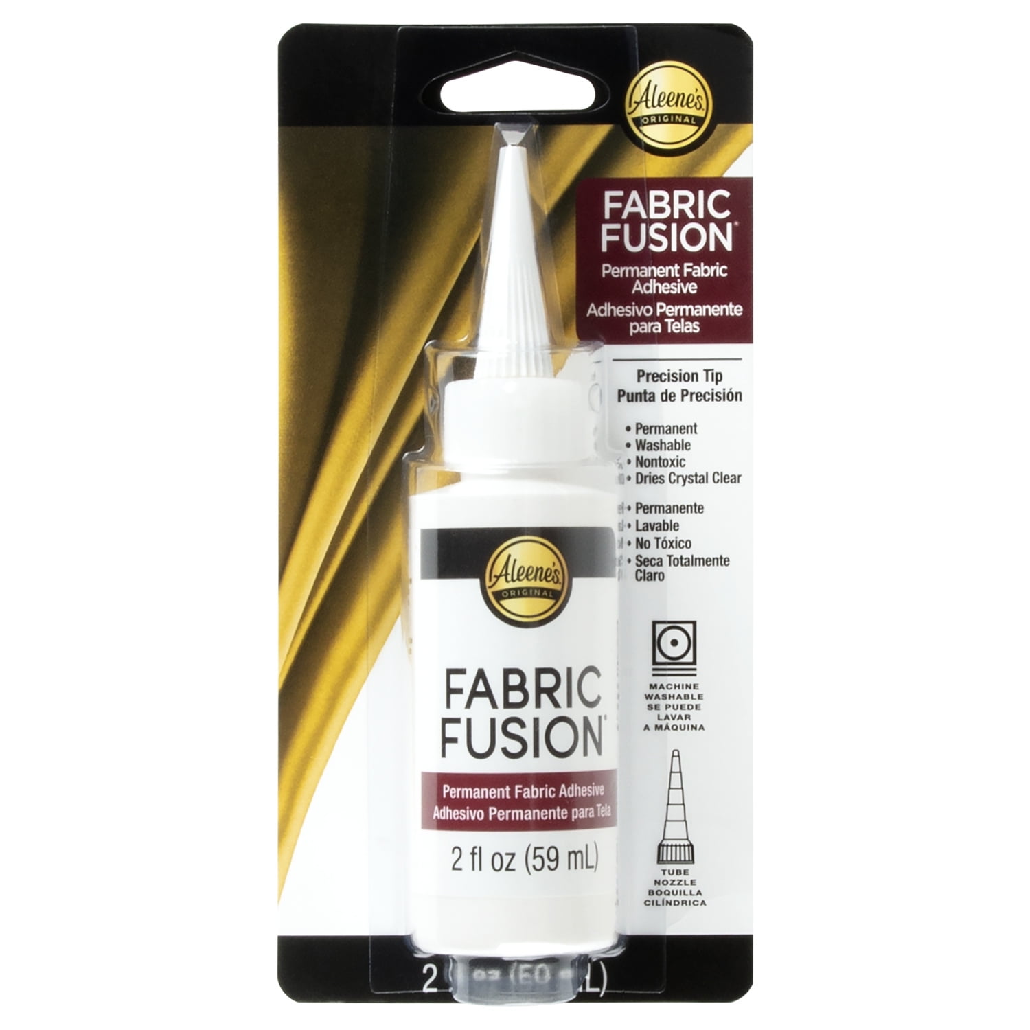 Fabric Fusion Fabric Glue Permanent Clear Washable 2oz for Patches, Rug  Glue, Clothing Glue, No Sew Fabric Glue with Pixiss Art Dotting Stylus Pens  5