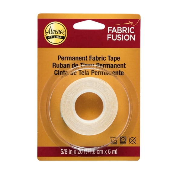 Aleene’s Fabric Fusion Permanent Fabric Tape, 5/8" x 20 ft – No-Sew Hemming Tape for Cotton, Silk & Nylon