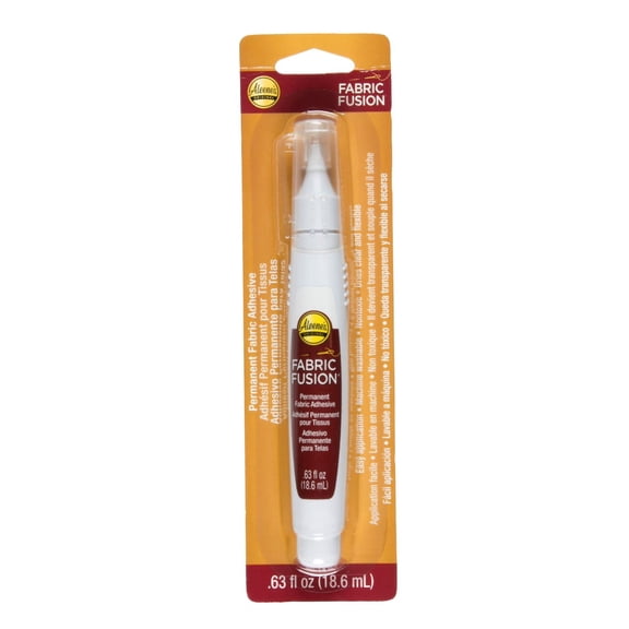 Aleene's Fabric Fusion Glue .63 oz Pen, Precision Application, Permanent Fabric Adhesive, Machine Washable After Curing, Strong Bond on Cotton, Denim, Polyester