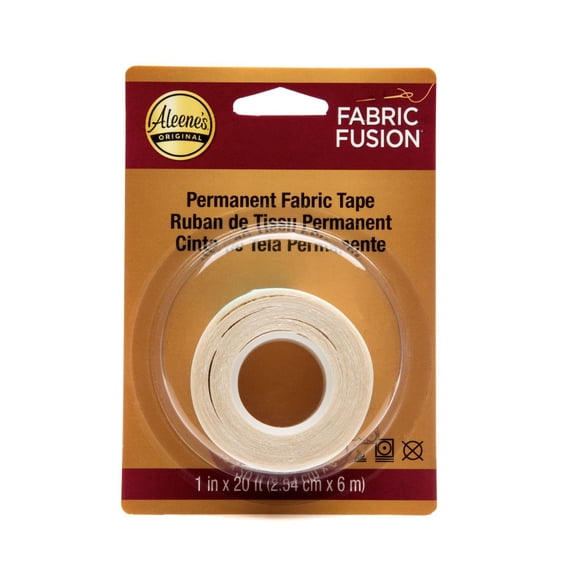 Aleene’s Fabric Fusion Permanent Fabric Tape, 1" x 20 ft – No-Sew Hemming Tape for Cotton, Silk & Nylon