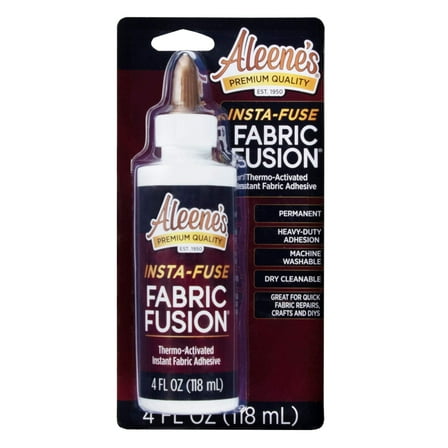 Aleene's Insta-Fuse Fabric Fusion Thermo-Activated Instant Fabric Adhesive 4 fl oz