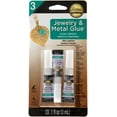 Aleene's Jewelry & Metal Glue 0.1 fl oz 3 Pack, Dries Clear, Permanent Bond