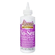 Aleene’s No-Sew Temporary Fabric Glue, 4 fl oz – Washable Fabric Adhesive for Basting, Sewing, Trims & Appliqués