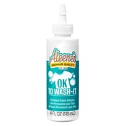 Aleenes OK To Wash-It Fabric Glue Permanent, Dries Clear and Flexible, 4 fl oz