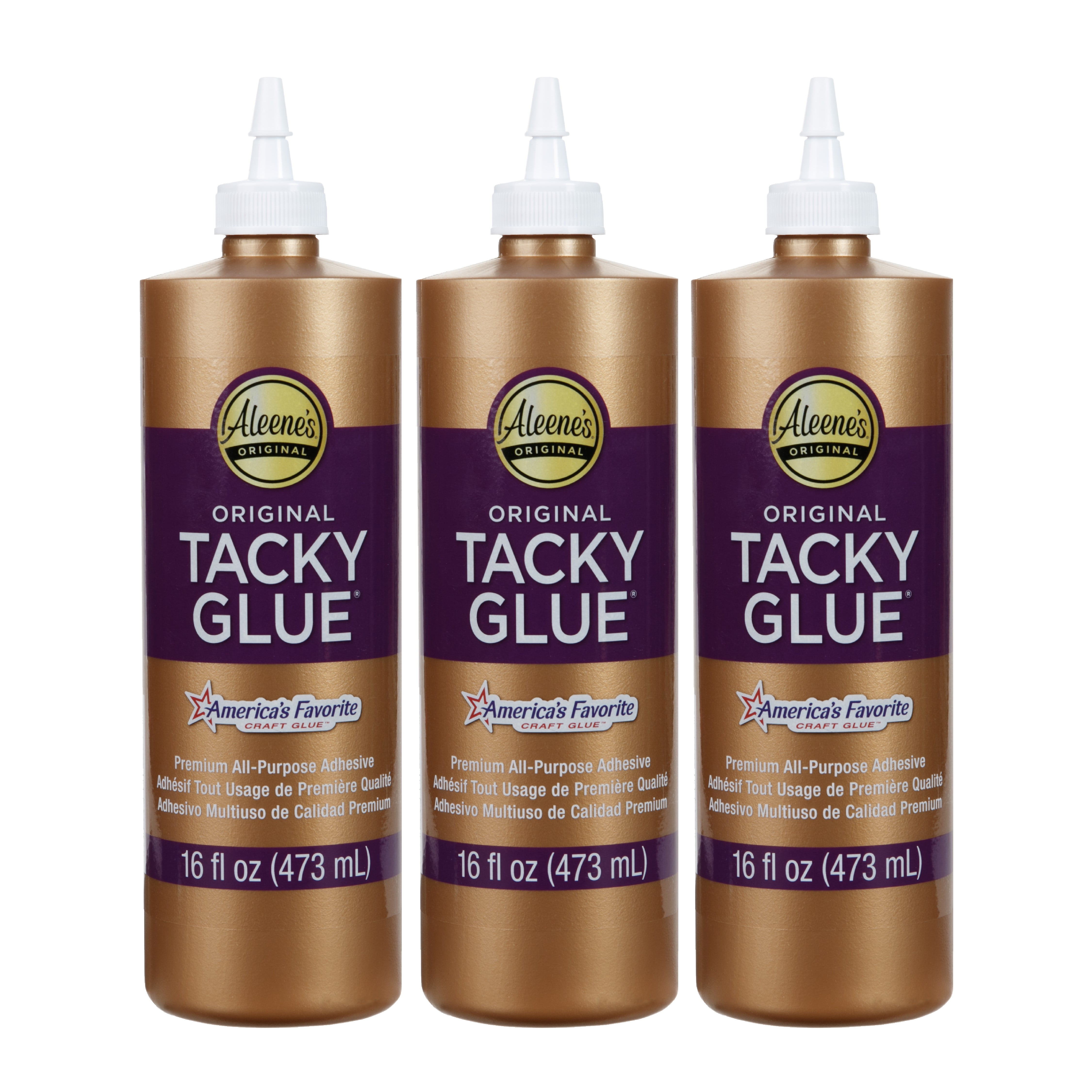 Aleene's Original Tacky Glue 16 fl oz 3 Pack, Premium AllPurpose