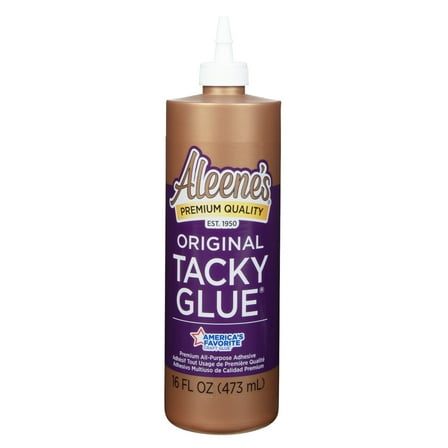 Aleene's Original Tacky Glue, 16 fl oz, Premium All-Purpose Adhesive, White, Dries Clear
