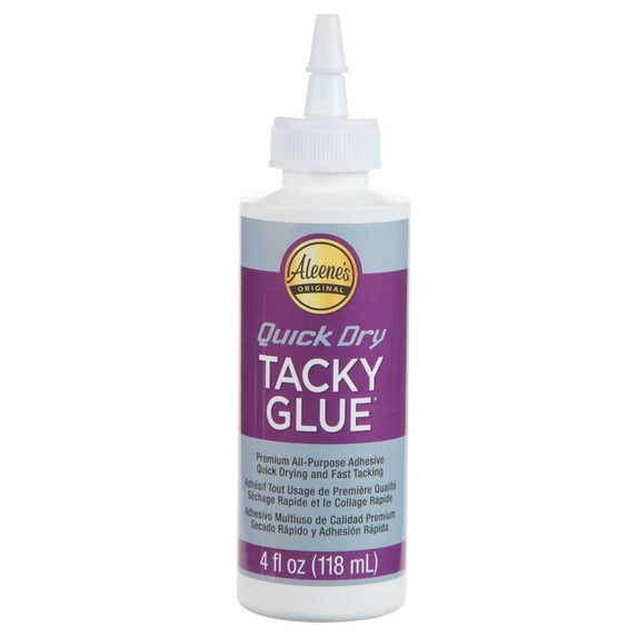 Aleene's Quick Dry Tacky Glue, All-Purpose Adhesive, Quick Drying and Fast Tacking, 4 fl oz