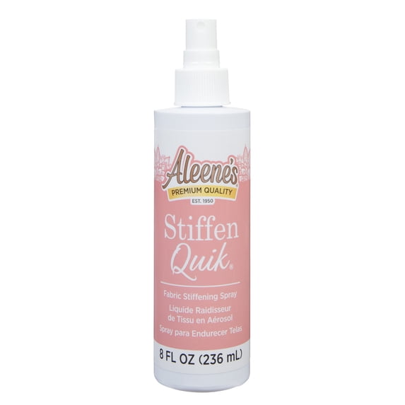 Aleene's Stiffen-Quik Fabric Stiffener Spray, 8 fl oz, Clear-Drying, Craft Enhancement